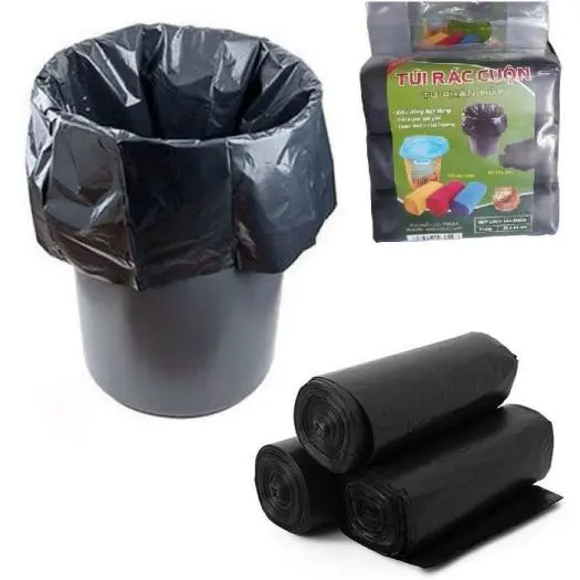 Combo 3 Cuộn Túi Đựng Rác  Đen Tự Hủy Sinh Học [KT 55x65Cm]