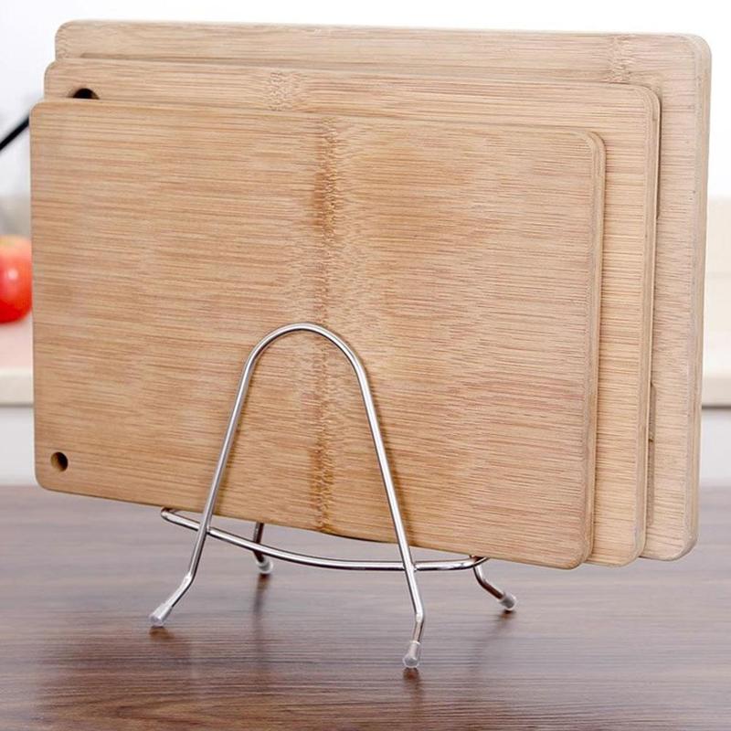 Product Introduction of Kitchen Stainless Steel Cutting Board Rack Chopping Board Organizer Household Holder Stand V6L3 19