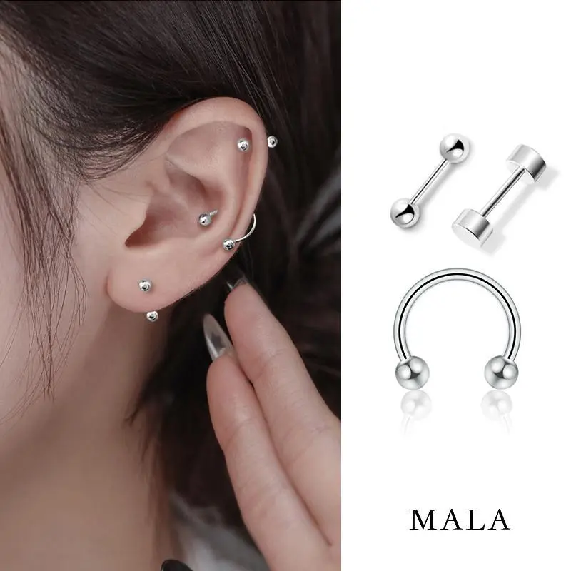 Bông Tai Thép Titan Thiết Kế Đơn Giản, Phong Cách Hàn Quốc, Unisex, Bán Trong 1 Chiếc Hoa Khuyên Tai Hoa Tai Women Nữ Nam
