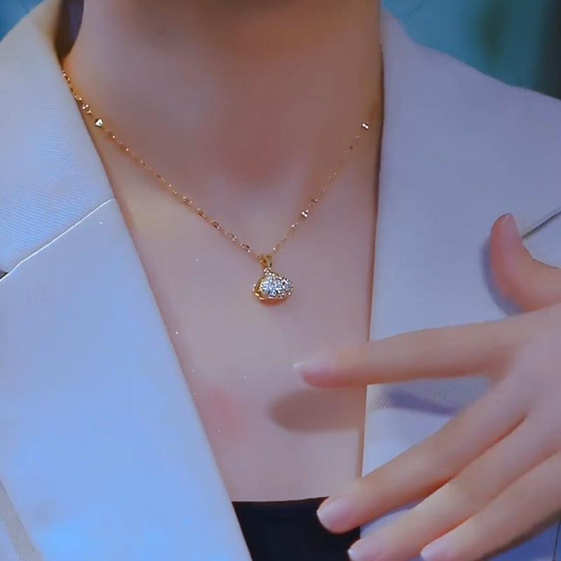Product Introduction of Fashion Pearl Shell Necklace for Women Titanium Steel Non-Fading Gold Shell Pendant Simple Elegant Clavicle Chain trinkets butterfly  design  pendant  habib limbal  ring sardonyx chain  heart  necklace pendant  butterfly tyla  water  necklace starry  jewe 3