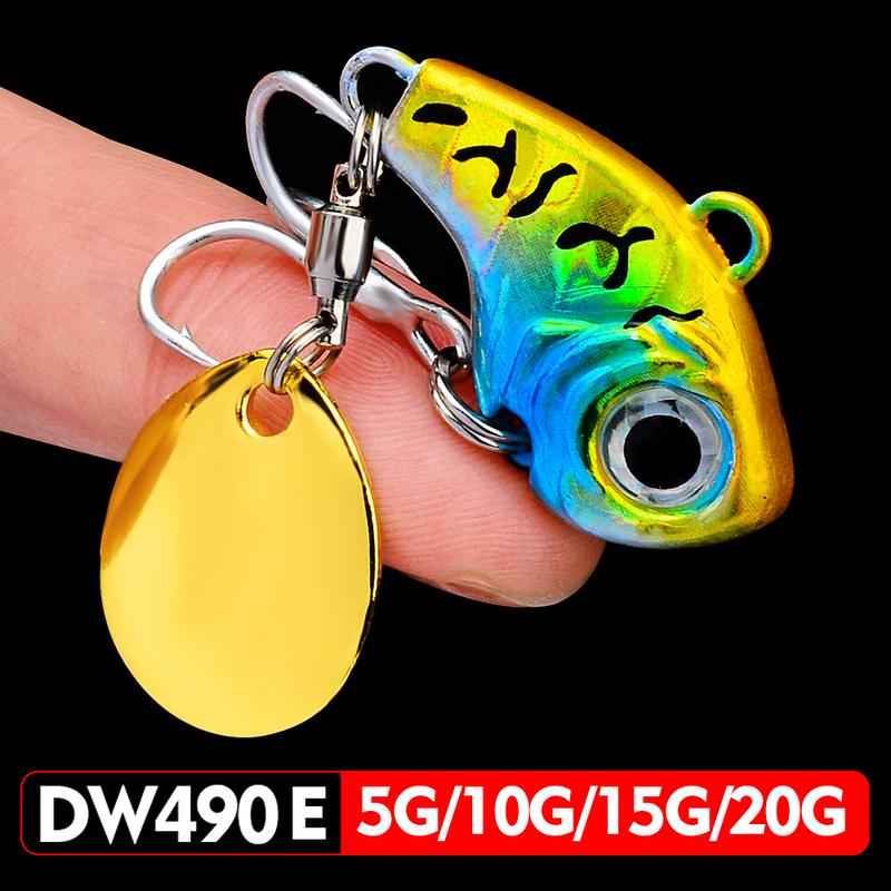 Product Introduction of Quality artificial goat speed saltwater fishing lead jigging metal jig lure5g7g10g14g 20g Rotating Metal Vib Vibration Bait Spinner Spoon Fishing Lure Jig 4
