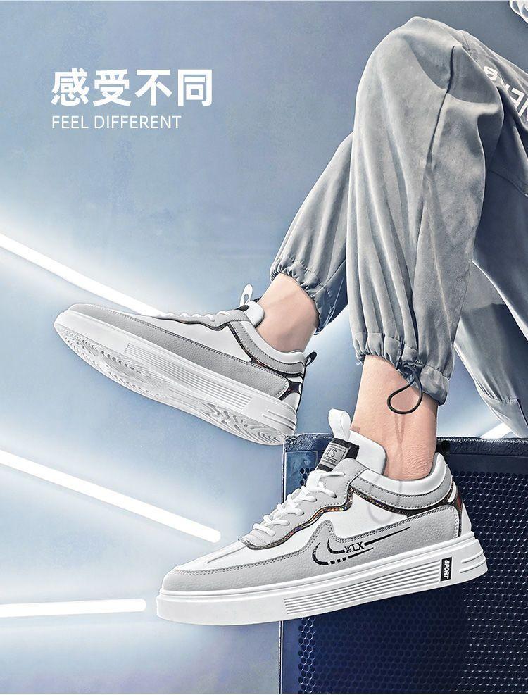 Product Introduction of 2024 Spring New Korean Men's Shoes Student Sports All-Match Canvas Board Shoes Casual White Shoes Ins Trendy Men's Shoes Runner Athletic Trainers Training 6