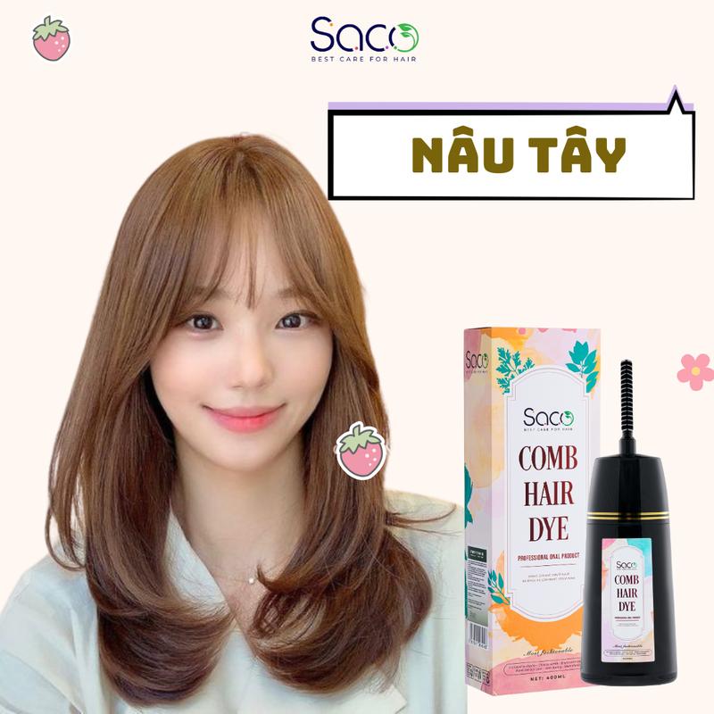 Dầu nhuộm tóc màu Nâu Tây SACO Đổi Màu Tóc