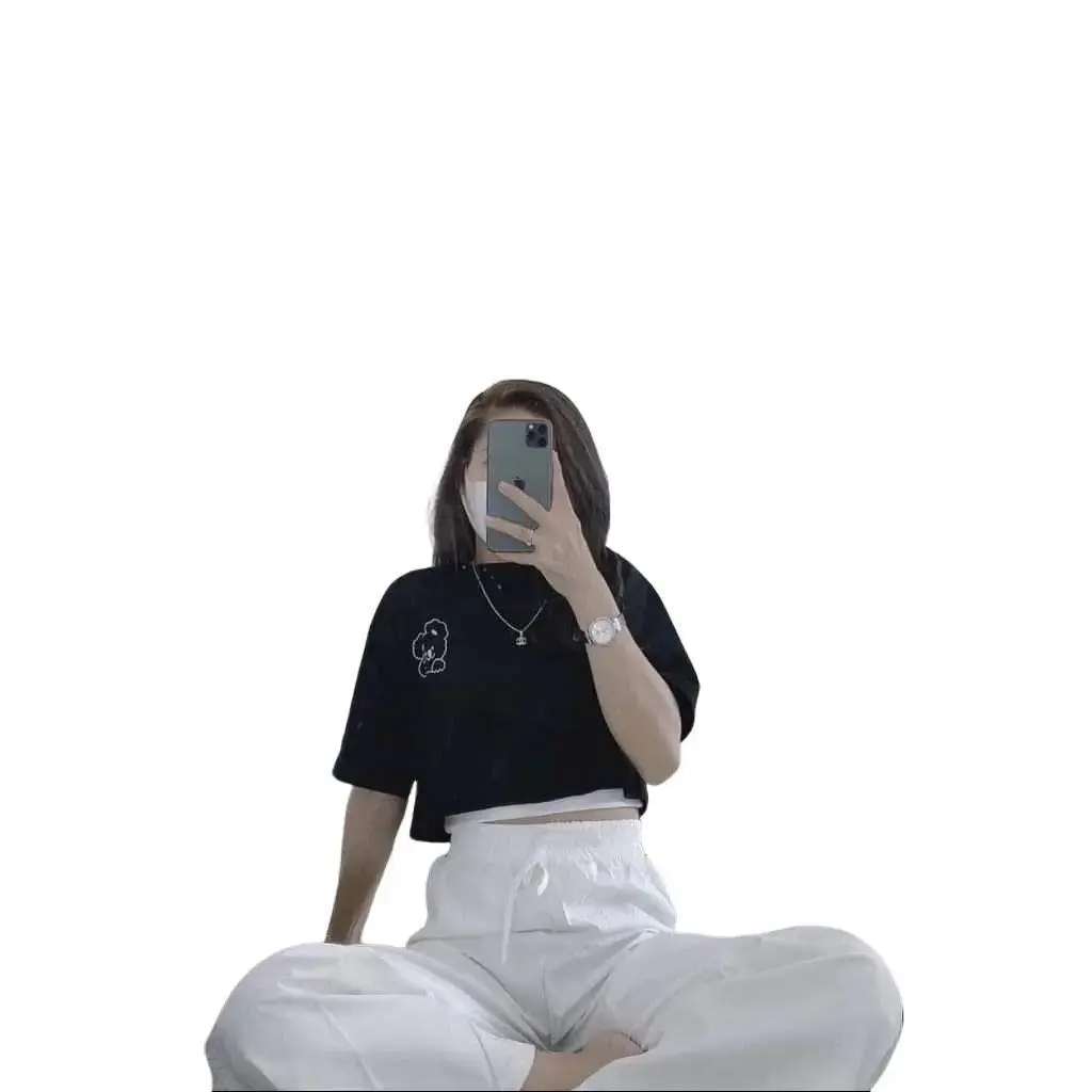 Set 3 món in Gấu cute( áo crt+ áo 2s+ quần suông cạp chun) vải cotton su đi chơi đi,dạo phố Nữ Women Top