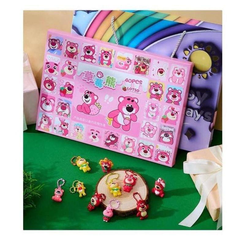 Đồ chơi kuromi và Gấu Dâu 40 Chi Tiết - Đồ chơi Hidden Box 40 món bí ẩn tặng kèm móc cho bé Kem 5