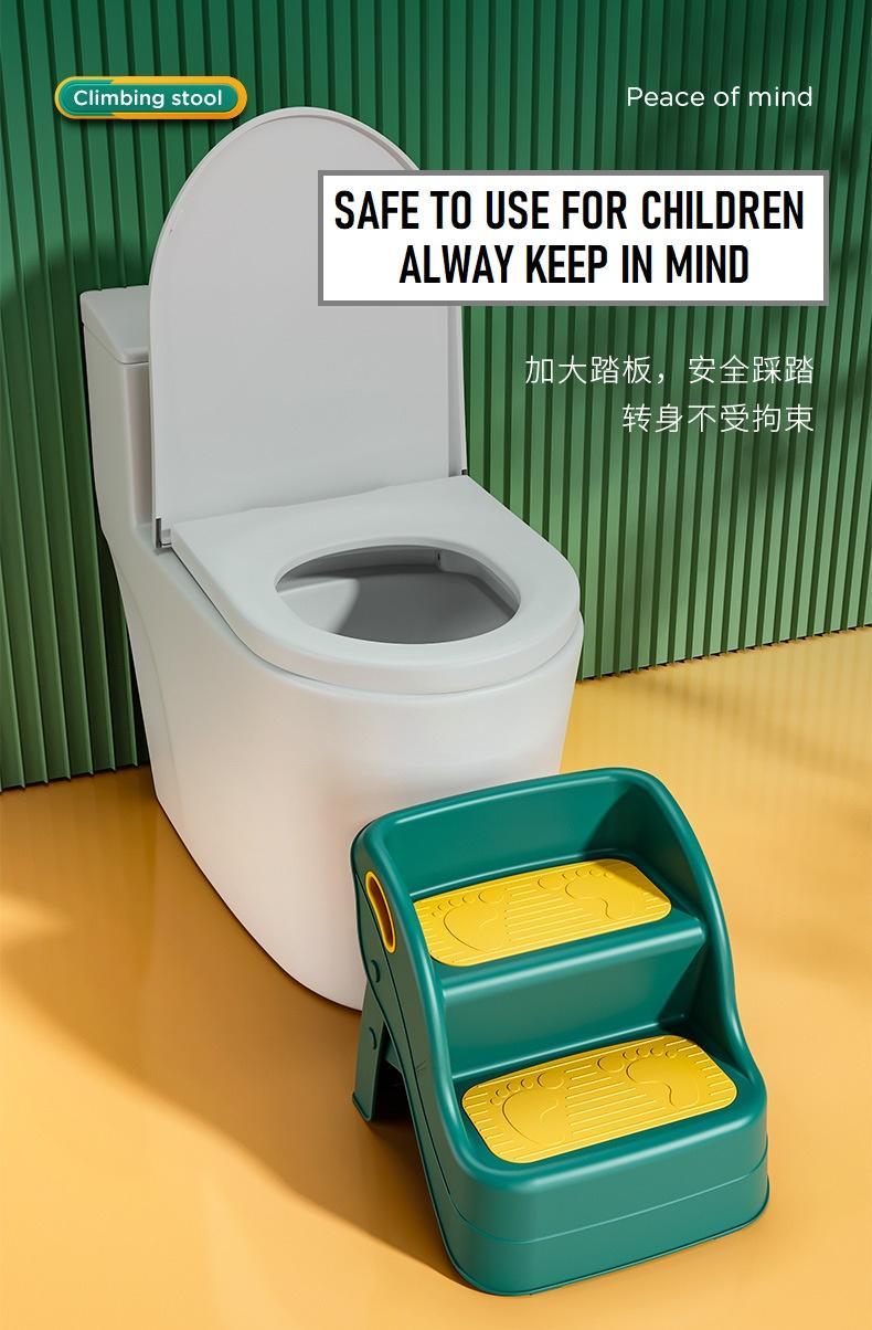 Product Introduction of Toddler Kid Children Step Stool Ladder Toilet Bathroom Foldable  2 Tier Step Board Potty Training 53