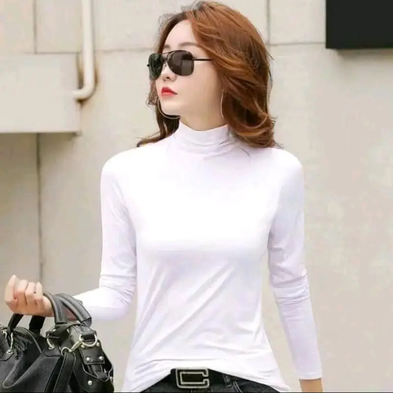 (A-01)Combo 3 áo giữ nhiệt chất thun lạnh cổ cao 5cm chất mềm mại thoáng mát,giữ ấm tốt mà vẫn  thấm hút mồ hôi Top Nữ 3