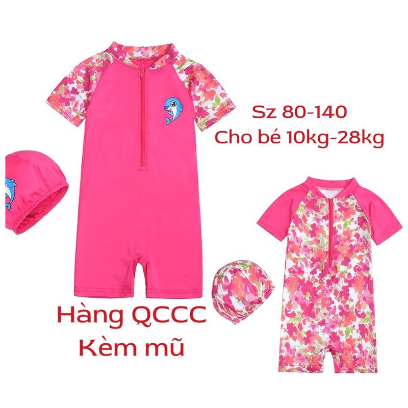 (hàng QC, sẵn) 10kg-25kg sz 80-130 Đồ bơi liền thân bé gái Bộ bơi trẻ em gái nhí siêu cute SSG303 Bộ bơi Elsa cho trẻ em bikini váy