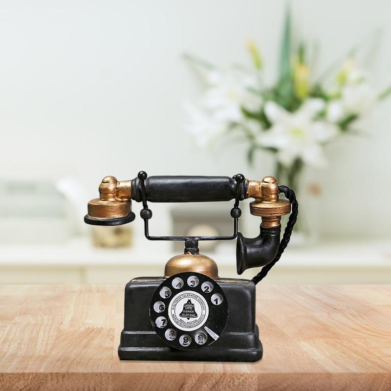 Product Introduction of Resin phone model with retro style home decoration technology 7