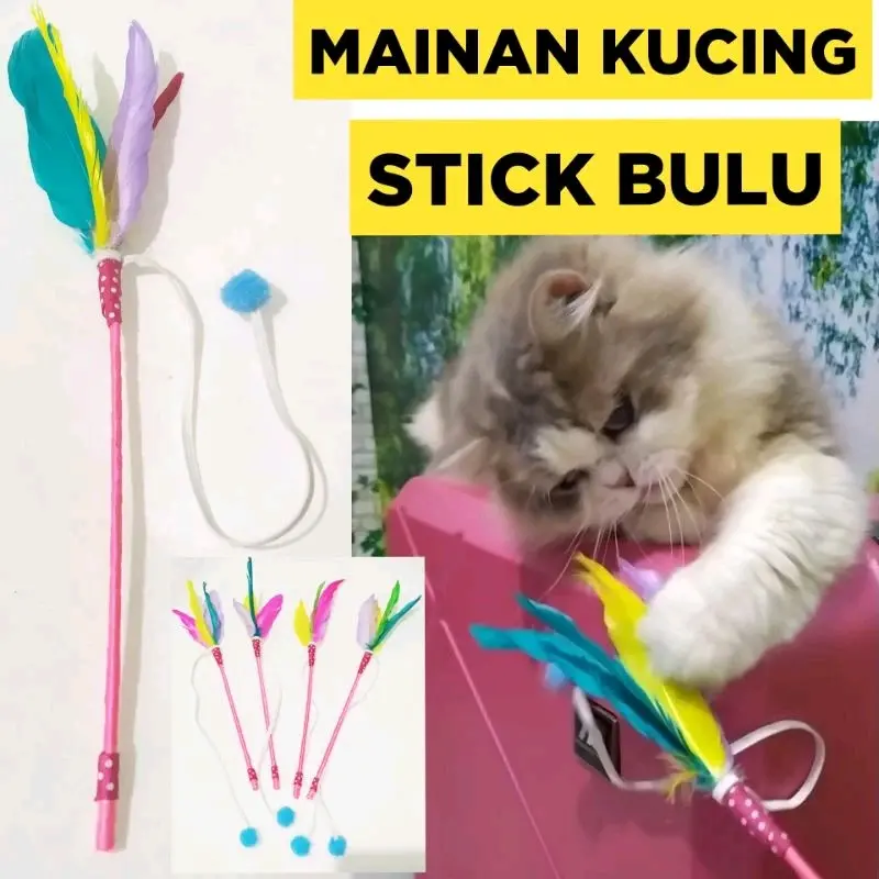 Stik Bulu mainan Kucing