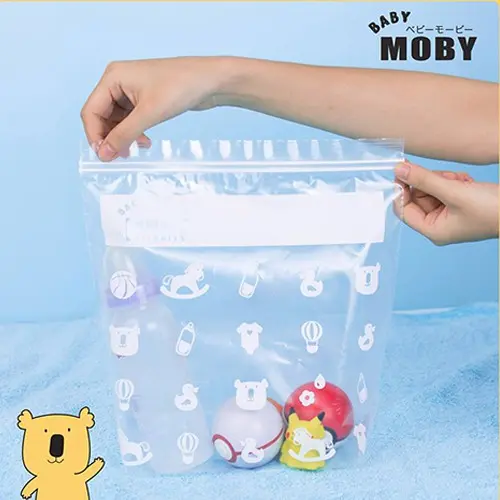 Túi zip đa năng Baby Moby (24 túi/hộp) Trữ Sữa Đựng Sữa Bộ cho bé hình con voi 1