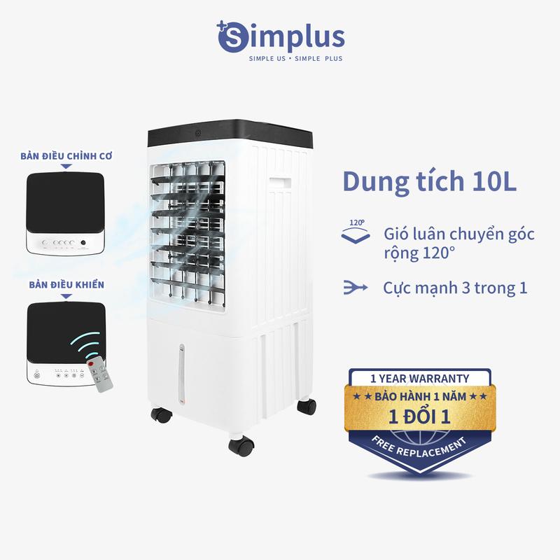  SimplusVN Quạt Điều Hoà Không Khí Điều Khiển Từ Xa LFSH002 Bình Chứa Nước Dung Tích Lớn 10L Tạo Hơi Nước Làm Lạnh Màng Lọc Bụi Và Tóc Bảo Hành 1 Năm Chỉ Đổi Không Sửa 