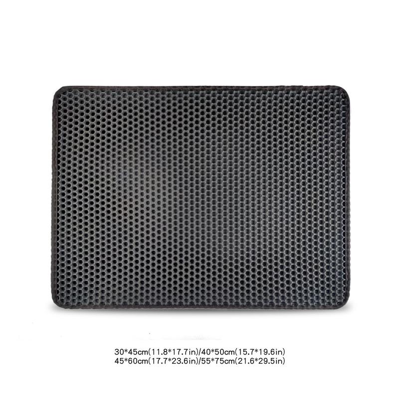 Cat Litter Mat, Honeycomb Design Non-slip Pet Litter Box Mat, Double Layer Waterproof Cat Litter Tray Mat 2