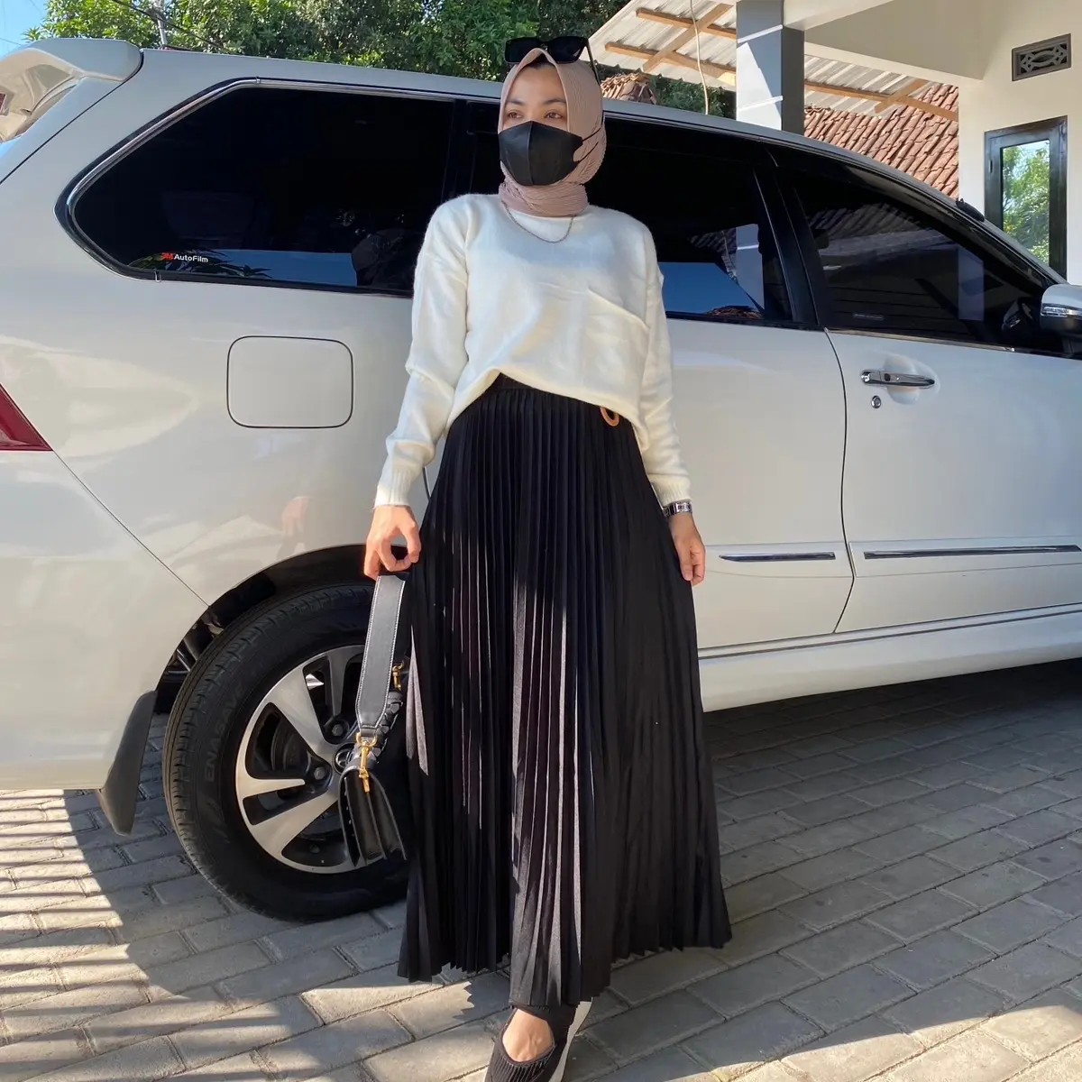Rok Plisket Rania Pleats Skirt Premium Wanita anggun rok kuning