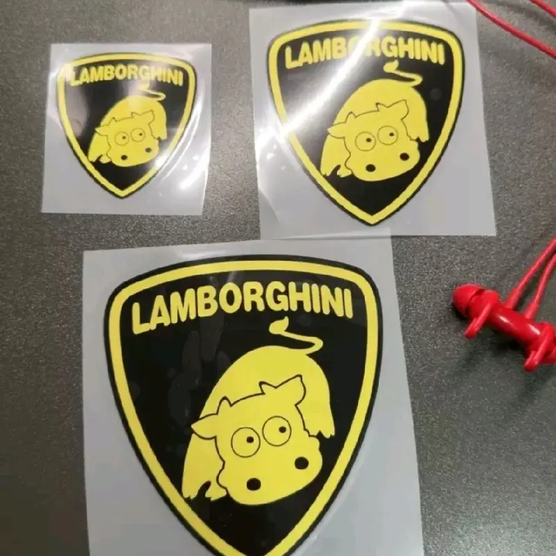 Tem dán xe đạp điện xe máy ô tô  cao cấp ngộ nghĩnh lambo và fera chống nước chống bay màu in UV siêu nét 6