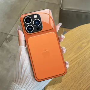 Berlaku untuk iPhone 12 Pro Max Casing ponsel jendela kaca anti jatuh model terbaru-BLK