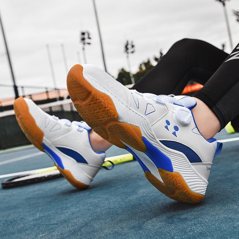 In Stock Professional Badminton Shoes Non-Slip Tennis Shoes Volleyball Shoes Sneaker Table Tennis Ball Shoes Competitive Table Tennis Ball Shoes Badminton Shoes Tennis Shoes Lightweight Sneaker Men and Women Breathable Rotating Button Retail 2