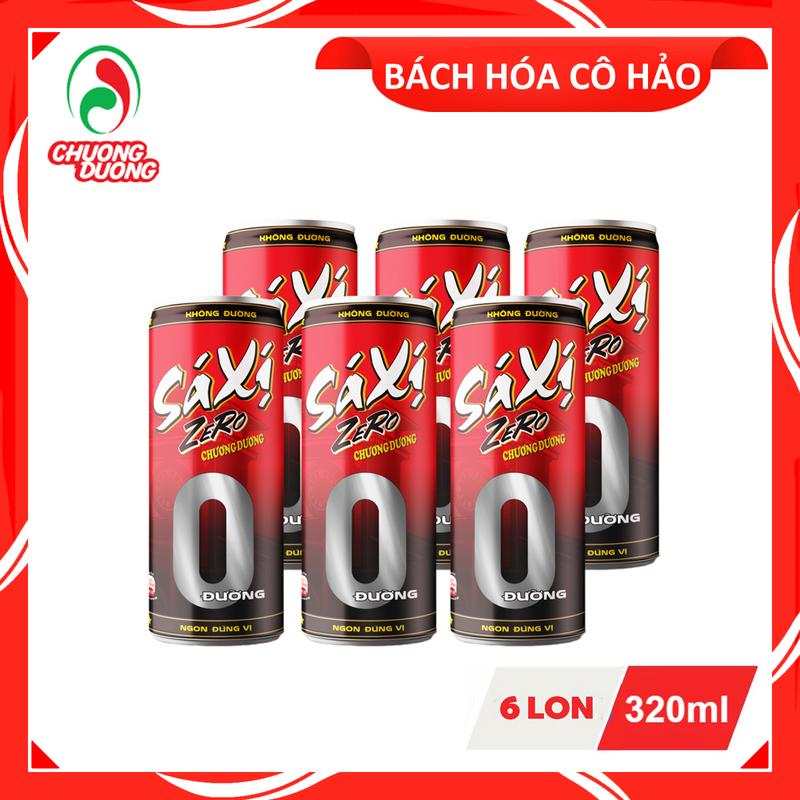 LỐC 6 LON NƯỚC NGỌT SÁ XỊ ZERO KHÔNG ĐƯỜNG CHƯƠNG DƯƠNG CDBECO 320ML 1