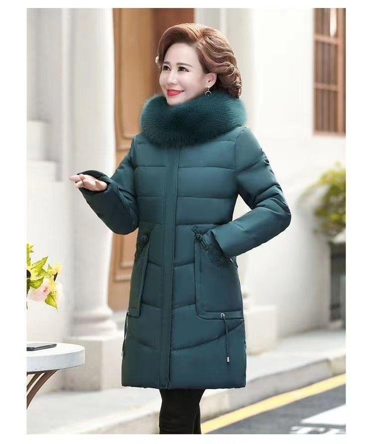 Product Introduction of Quần Áo Độn Bông, Dành Cho Phụ Nữ Trung Niên, Dài Trung Bình Nhẹ, Phong Cách Hàn Quốc Mới, Dáng Rộng Vừa Vặn, Ngoại Cỡ, Mỏng Vừa Vặn, Áo Khoác Bông Cho Mẹ 23