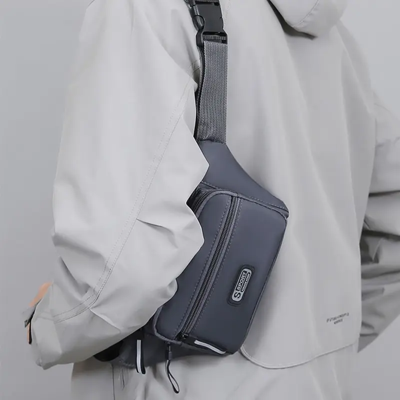 Túi Đeo Hông Nam, Chất Liệu Nylon Thời Trang, Sức Chứa Lớn, Chống Trộm, Thích Hợp Cho Thể Thao Và Điện Thoại Di Động, Nhiều Ngăn, Chống Thấm Nước, Ôm Sát, Lý Tưởng Để Sử Dụng Ngoài Trời 7