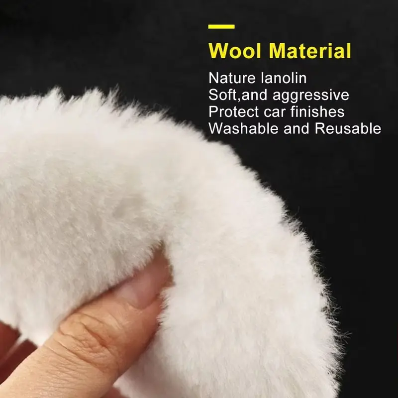 Bộ Dụng Cụ Đánh Bóng, Miếng Đánh Bóng, Miếng Đánh Bóng Xe Hơi, Đĩa Bọt Biển Waxing, Bánh Xe Len, Miếng Đệm Đánh Bóng Chăm Sóc Sơn Ô Tô, đồ dùng Ô Tô, Có Kích Thước 3 / 4 / 5 Inch 4
