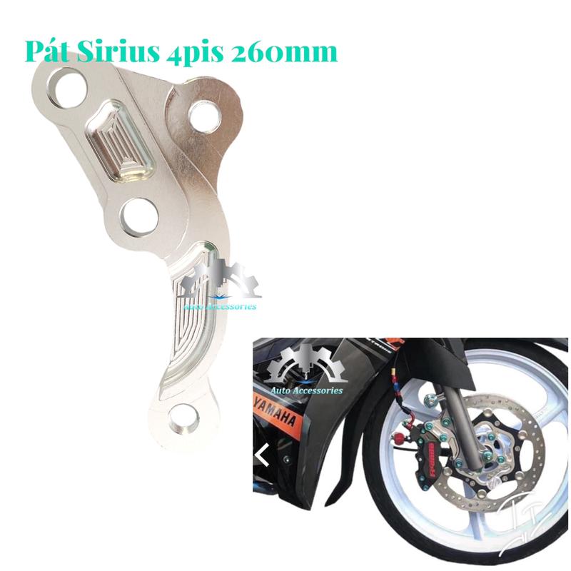 phụ kiện pát trước sirius heo 4pis đối xứng (mẫu adelin) đĩa 260/267mm