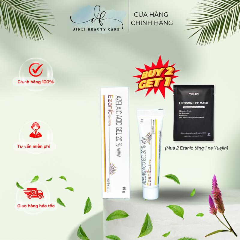 Ezanic Azelaic Acid 20% 15gram - Kem hỗ trợ giảm mụn mờ thâm