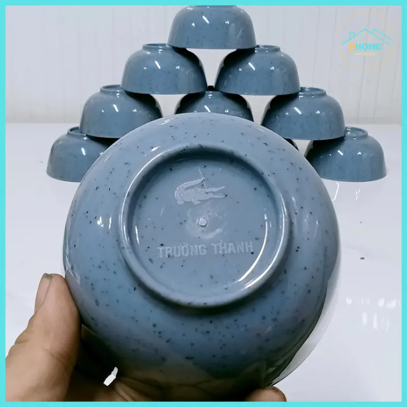 [ Kho sỉ] Combo 10 Chén ăn cơm nhựa melamine nhiều màu không vỡ loại tốt - Hùng Home 5