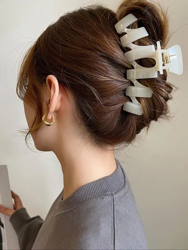 Elegant Wave Shaped Hair Claws, Casual Versatile Hair Accessories for Women, Minimalist Headwear Suitable for Thick Hair 5