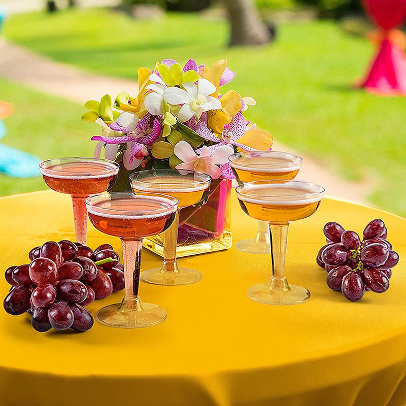 Product Introduction of [ADH]10pcs New Plastic Champagne Flutes Disposable Clear Plastic Champagne Glasses For Parties Glitter Clear Plastic Cup Red Wine 24