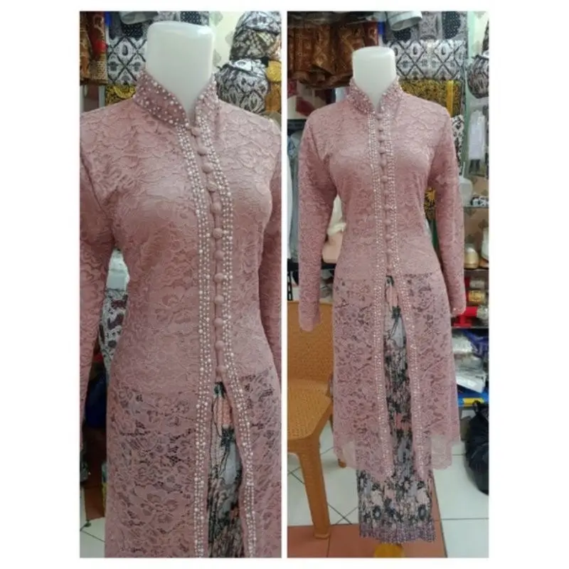 (BAYAR DITEMPAT)KEBAYA IBU BESAN By KEBAYA BROKAT MIX PAYET MUTIARA/Setelan IBU BESAN/kebaya modern/kebaya akad/kebaya pesta/kebaya tradisional/kebaya busui/Baju pesta Bawahan Wisuda Kondangan Atasan Wanita Setelan Lamaran dress