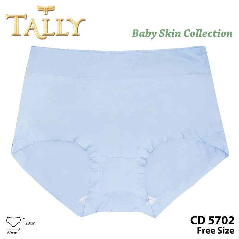 TALLY 2 Pcs CD 5702 Celana Dalam Wanita / Cewek Bahan Katun Baby Skin Fit to L - XL Collection 4