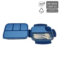Gambar Kotak Makan 4 sekat Anti Campur Antar Sekat 1300 ML Include Wadah Sup Warna Cantik 2 Tone Free Sendok Garpu Blue Bulat - Biru dari Ollahomeliving Kota Bogor 4 Tokopedia