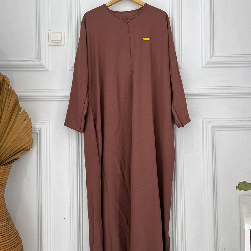 Tans Store - Long Daily Dress Abaya Daily Wanita Gamis Basic Simple Elegant Crinkle Muslim 3