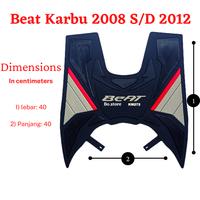Gambar Original Karpet Motor Beat Karburator Tahun 2008 - 2012 Bahan Karet - Merah dari BOSW Kota Cimahi 3 Tokopedia