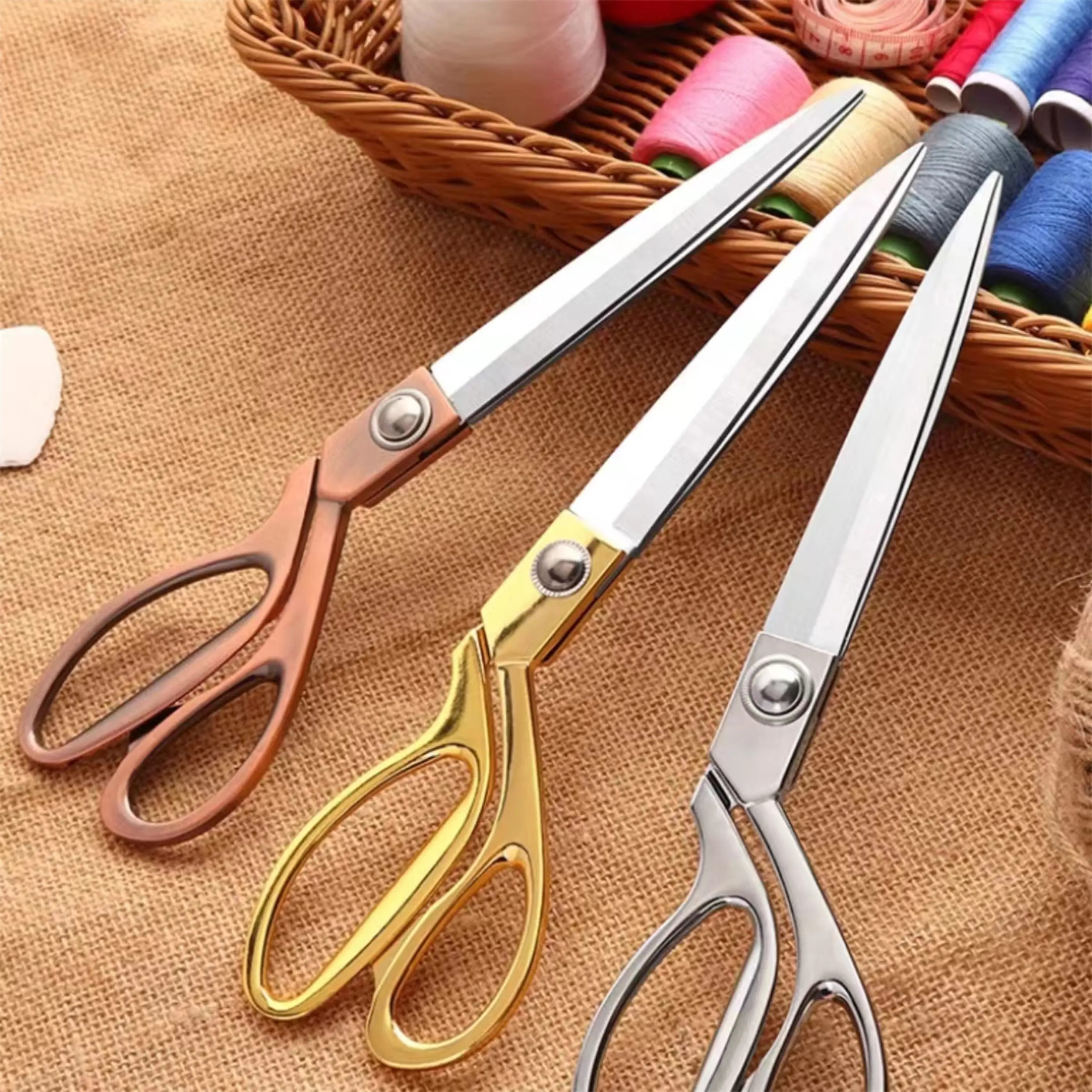 German Professional Tailor Scissors Stainless Steel Sewing Fabric Dressmaker Cut Cloth Needlework Shears DIY Tool Cutter