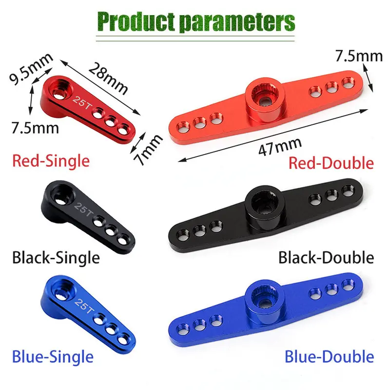 Aluminium Servo Arm 25T untuk Semua Jenis Servo dengan 25 Gigi Lengan Servo Alloy Berkualitas Tinggi untuk RC Car Universal Upgrade Performa Kendaraan Remote Control 1