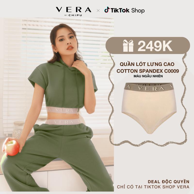 [COMBO ĐỘC QUYỀN 620K] Mua  Áo Hoodie nữ Vera by Chipu nỉ da cá - 0013 +  Quần lót lưng cao Vera by Chipu Cotton - 0009