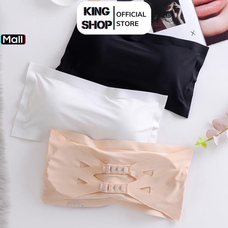 Áo bra không dây đúc su mỏng lét mềm mịn cho những bạn thích mặc thoải mái có mút ngực - Áo lót quây không dây KINGSHOP Nhung áo quây tháo dây không tuột B8883