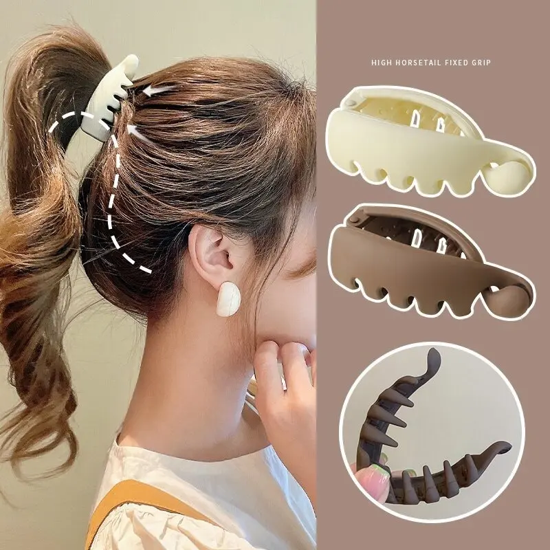 Kẹp Chuối Acrylic Hàn Quốc, Dễ Phối Đồ Thời Trang Đơn Giản, Kẹp Tóc Càng Cua Lì Màu Trơn Ngọt Ngào Phụ Kiện Tóc Cố Định Tóc Dây Buộc Tóc Nữ Thanh Lịch 0