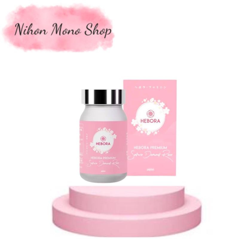 Viên uống thơm cơ thể Hebora Sakura Damask Rose hộp 60 viên
