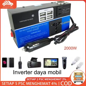 1500W DC Portable USB Car Power Inverter Adapter With 4 USB Ports 12V/24V To AC 220V Charger Fast Charging Car Universal Socket