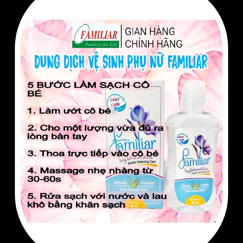 [Familiar][Dung dịch vệ sinh] Dung dịch vệ sinh phụ nữ Familiar 80ml. Với  công thức vượt trội, phù hợp phụ nữ Việt Nam 3