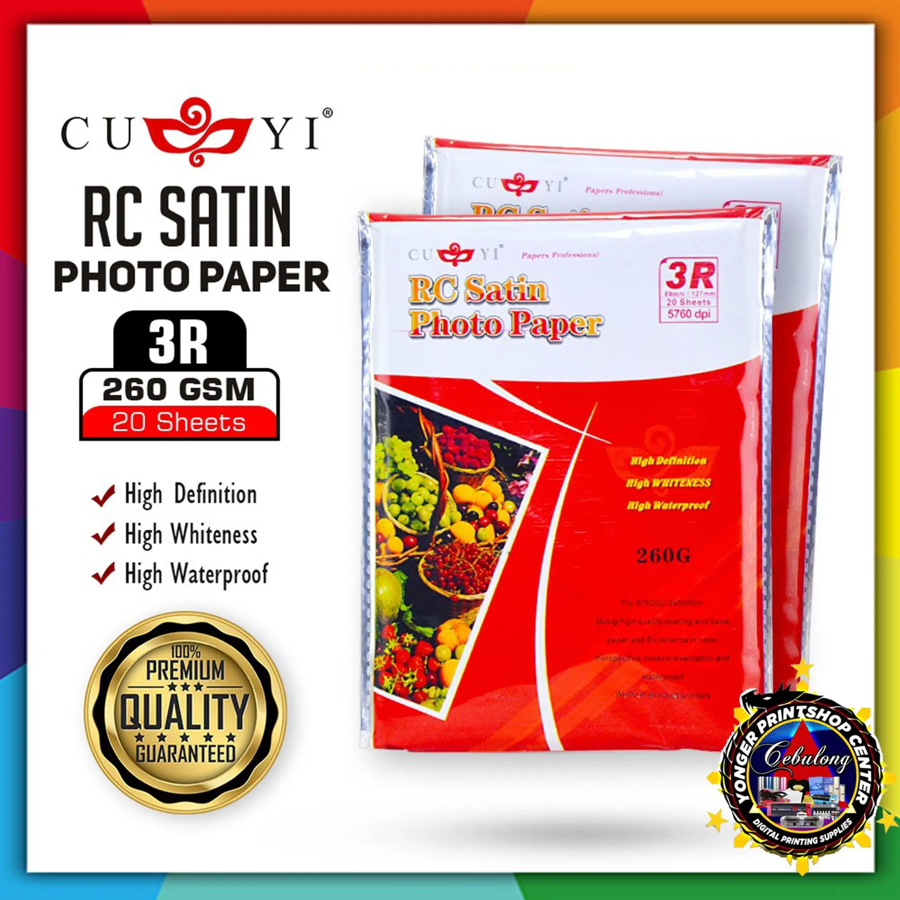1 PACK 3r/4r/5r CUYI RC SATIN PHOTO PAPER - TikTok Shop Philippines