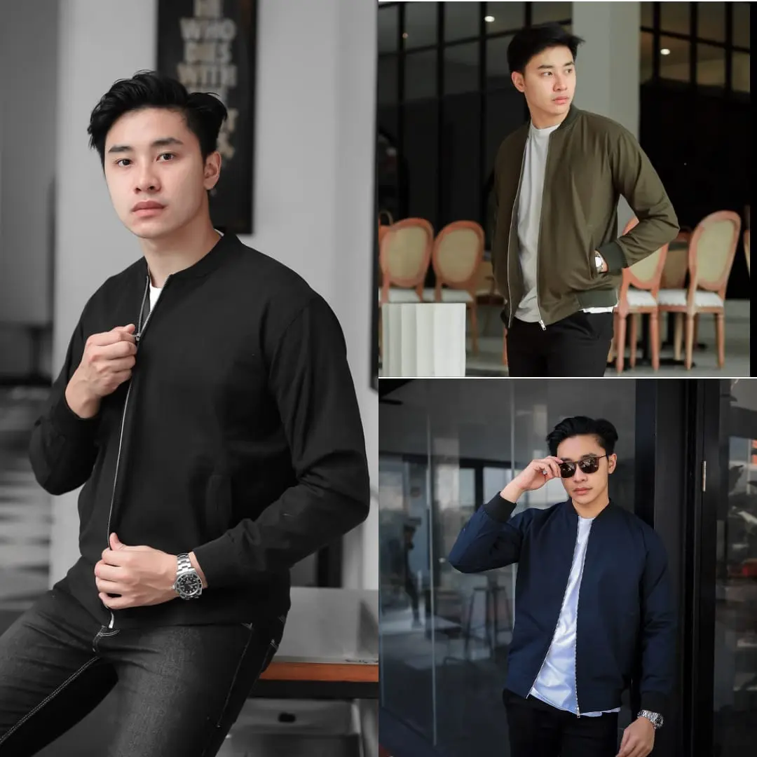Jaket Pria Wanita Terbaru Jaket Bomber canvas /jaket keren/jaket nongkrong/jaket motor Distro Casual