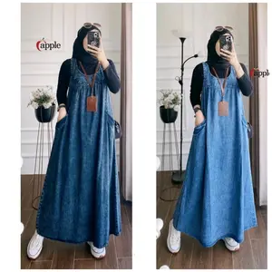 Hijabkiara - Sacii Overal  Jumbo Super jumbo Jeans Premium Jumpsuit Bahan Premium Jeans Murah Denim