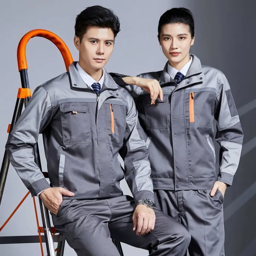 Bộ Quần Áo Lao Động, Chống Mài Mòn, Tay Áo Dài Mỏng Mùa Hè, Thích Hợp Cho Quần Áo Nhà Máy, Quần Áo Bảo Hộ Lao Động, Có Cỡ S-4XL