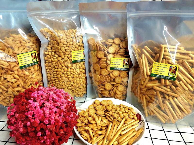 200g Bánh Quy Đũa Bánh Quy hình Cá Bánh Quy Tròn Bánh Quy Bi ngọc Liên Hưng