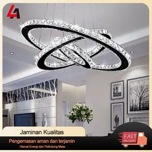 Lampu gantung kristal minimalis modern ruang tamu lampu plafon led hias kamar tidur 3 Warna dekorasi pelaminan lampu gantung cafe hias kamar tidur aesthetic backdrop kamar tidur lampu tangga