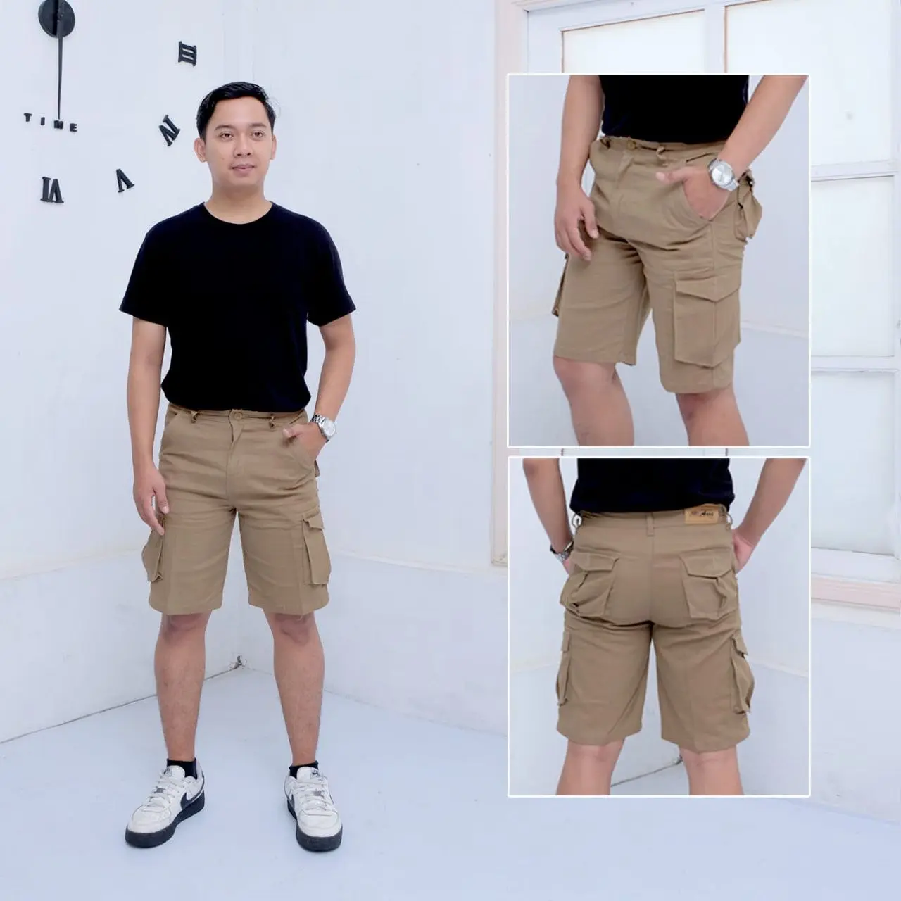 CELANA CARGO PENDEK PRIA COWOK SIZE 27-32 KARGO MURAH KATUN TEBAL SANTAI chinos pendek katok  pendek